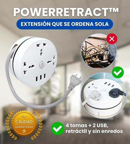 PowerRetract™ - Extensión retráctil anti enredos.