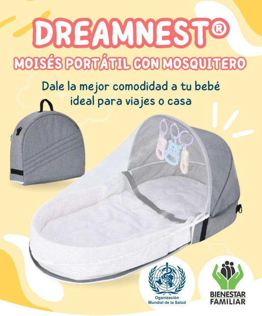 DreamNest® – Moisés Portátil con Mosquitero