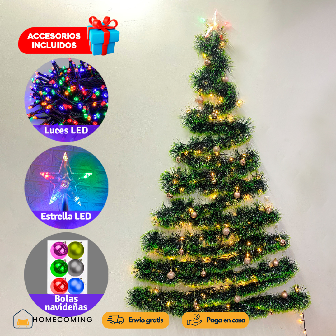 HOMECOMING®- Kit para armar tu árbol de navidad en la pared.