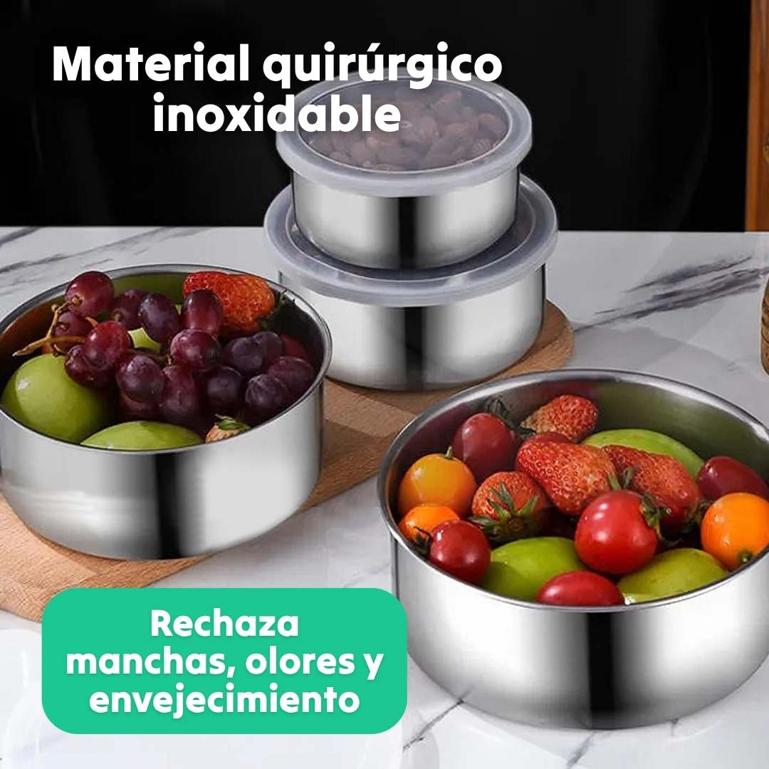 SET DE 10 BOWLS CON TAPA HERMÉTICA®
