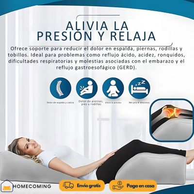 PostureLift® Almohada inflable para piernas.