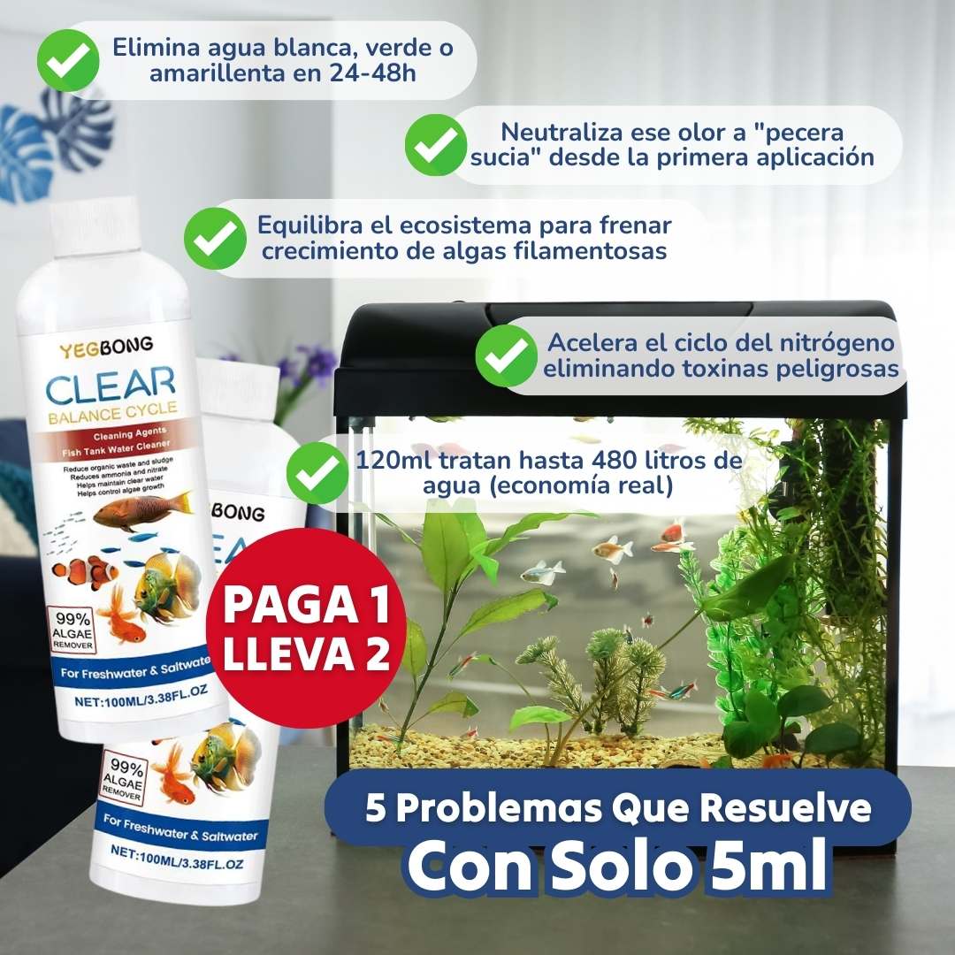 LIMPIADOR DE ACUARIOS Y PECERAS 2X1®