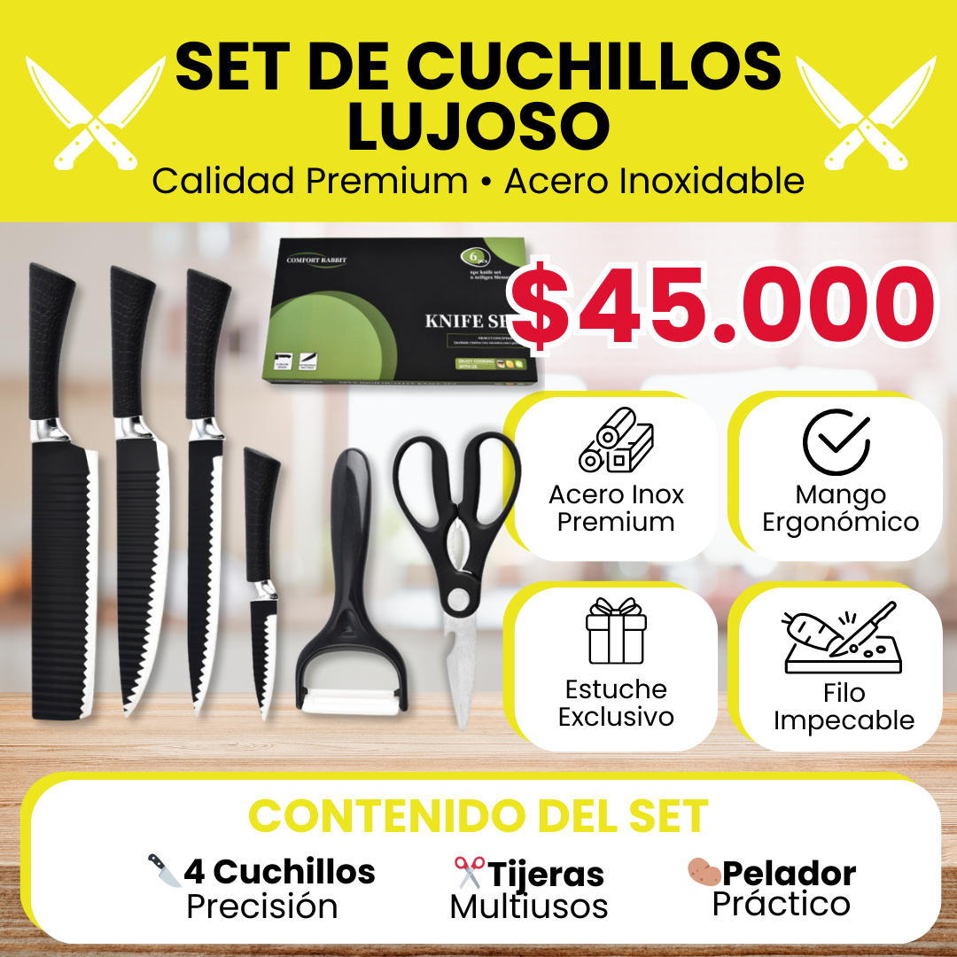 SET DE CUCHILLOS LUJOSO