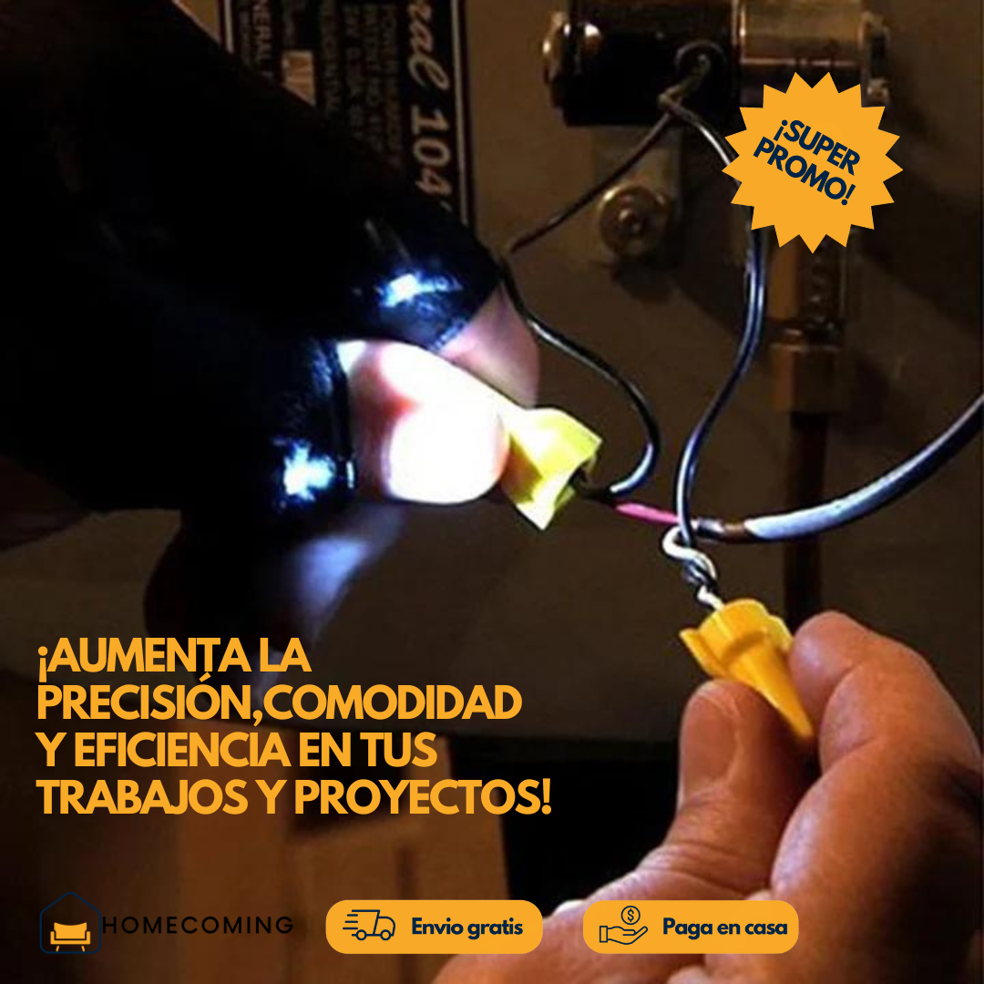 Lumihand - Guantes de iluminación LED impermeables para todo tipo de tareas de precisión y actividades en exteriores.