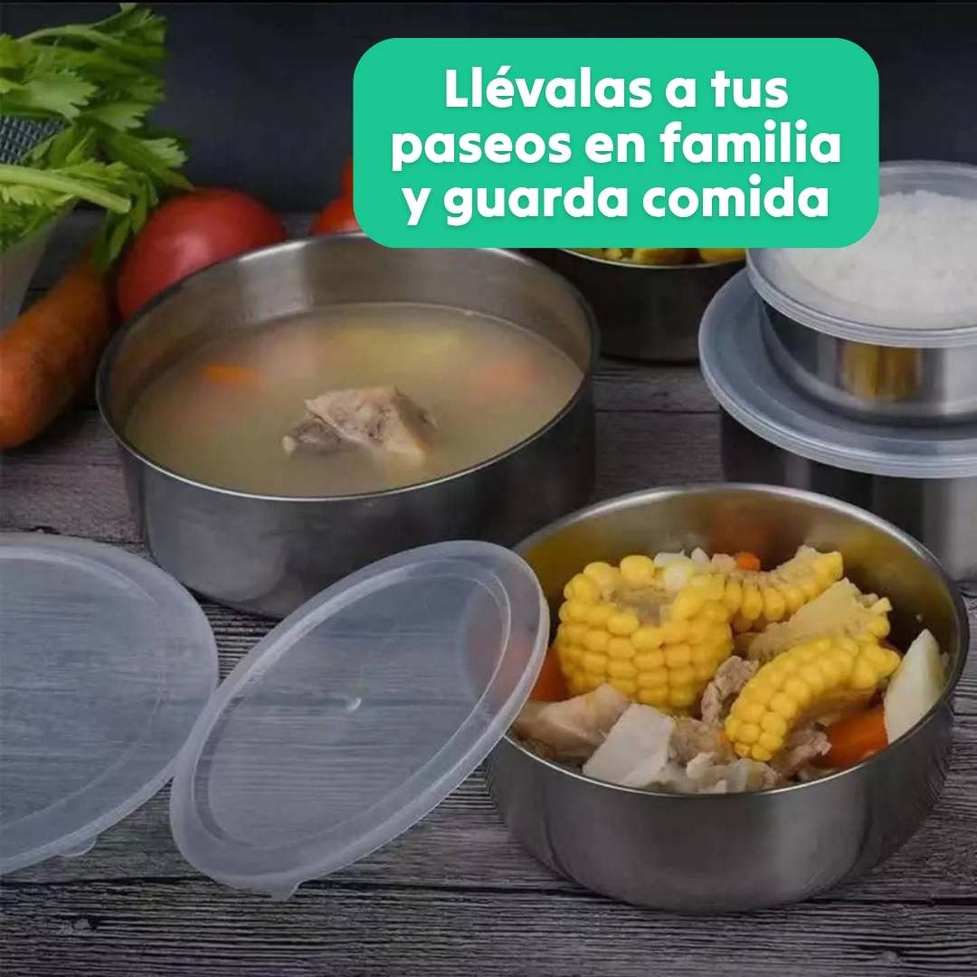 SET DE 10 BOWLS CON TAPA HERMÉTICA®