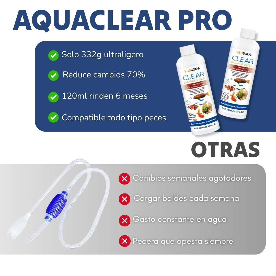 LIMPIADOR DE ACUARIOS Y PECERAS 2X1®
