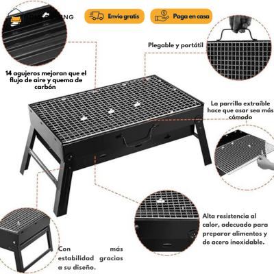 FireFlex® Asador portatil y plegable.