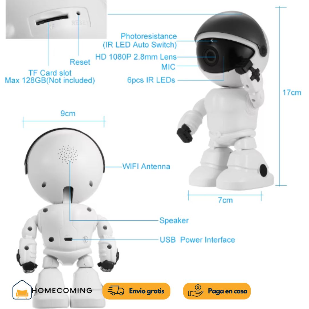 ROBOT CÁMARA - Protección para tu hogar, para ti y los tuyos 24/7