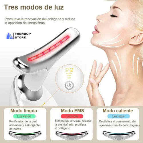 LuxeFace® + Programa de yoga facial - Masajeador reductor de papada, rejuvenece y estira la piel de tu cara.