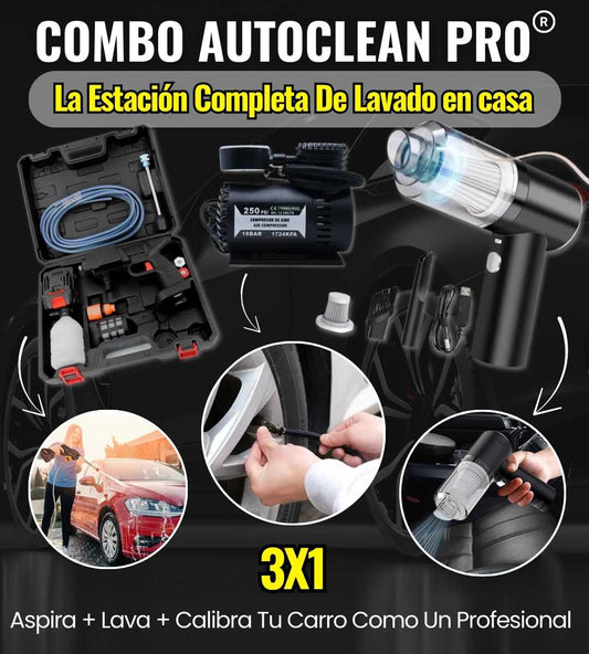 COMBO AUTOCLEAN PRO - Kit profesional de limpieza automotriz